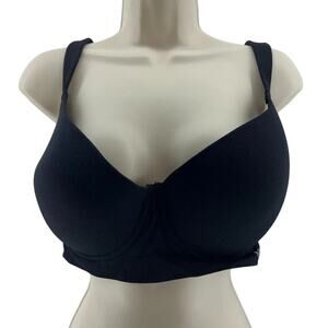 Nautica Intimates Black Underwire Bra Size 38DD Comfort Smooth